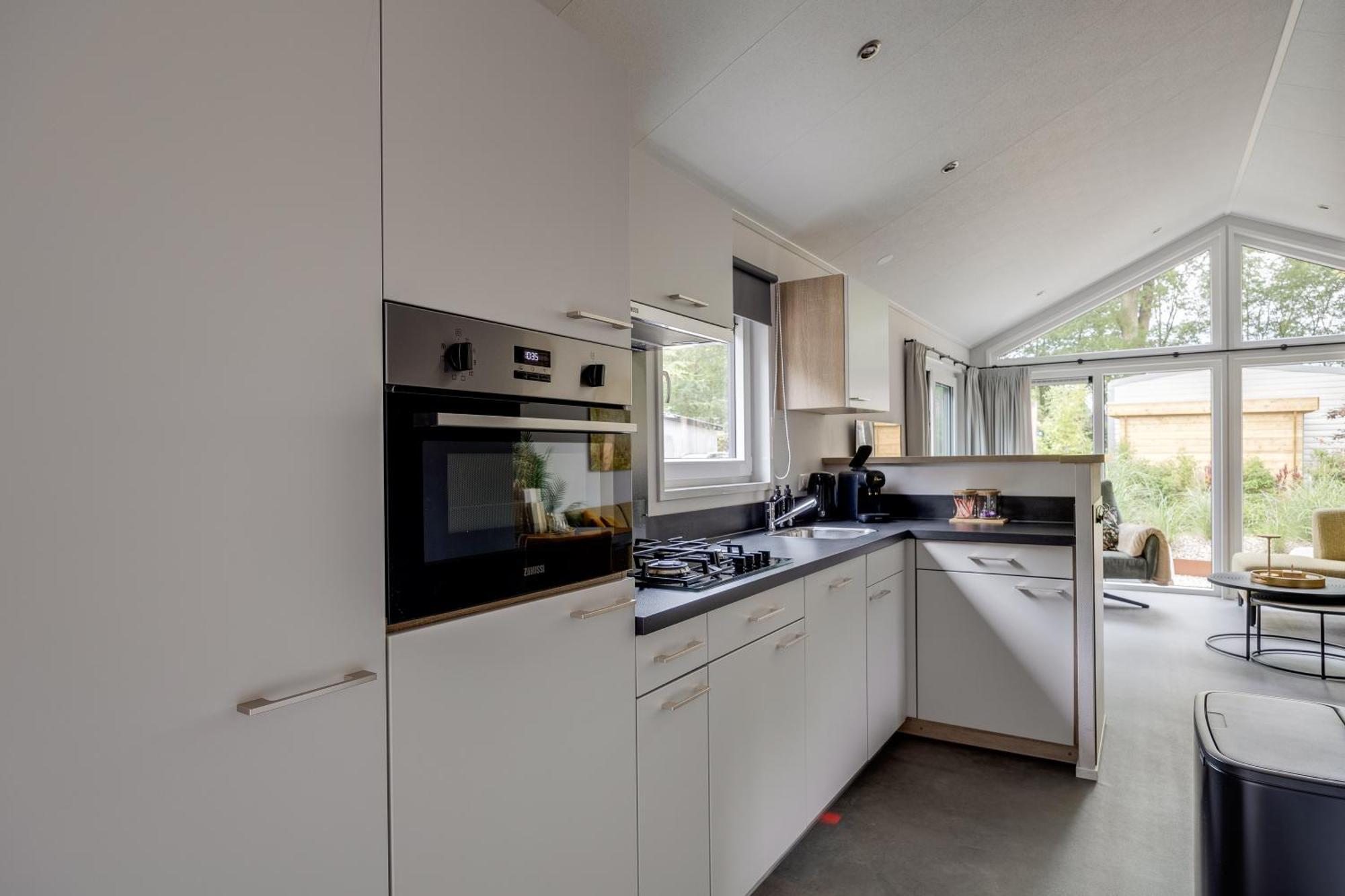 Modern Ingericht Chalet Op Groen Park Op De Veluwe Epe Luaran gambar