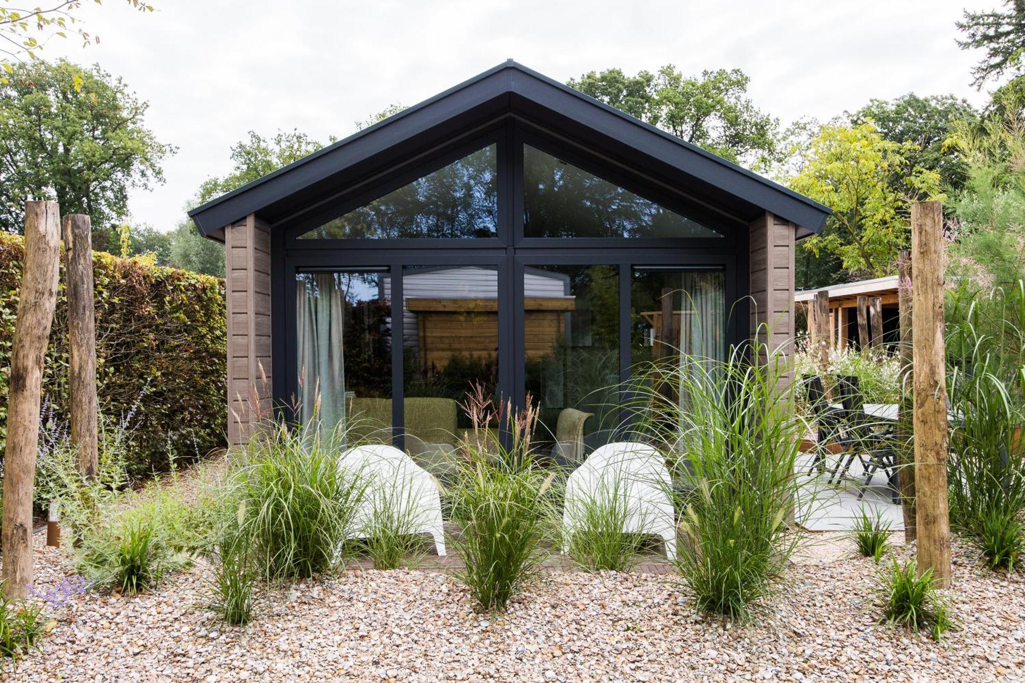 Modern Ingericht Chalet Op Groen Park Op De Veluwe Epe Luaran gambar
