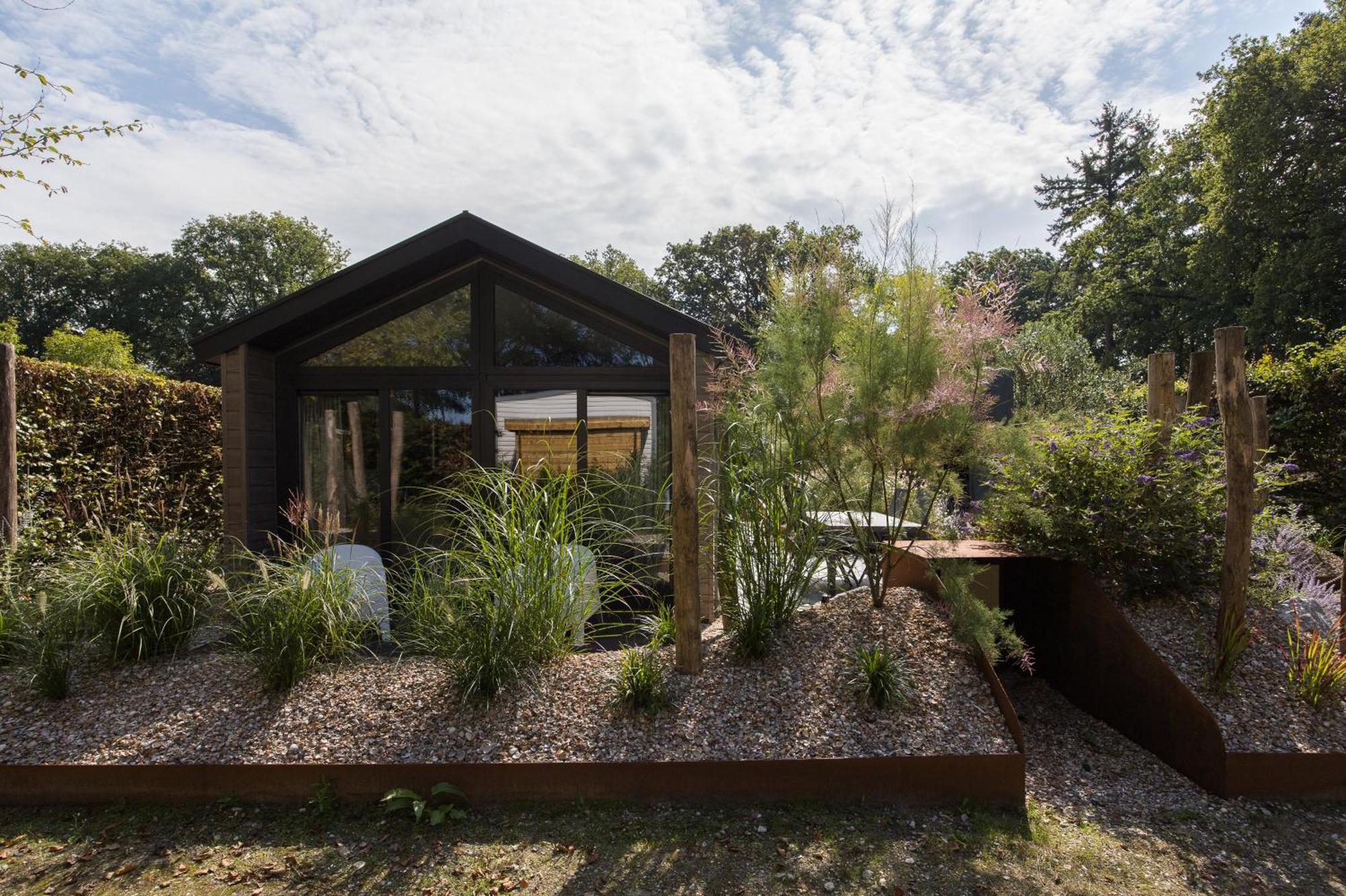 Modern Ingericht Chalet Op Groen Park Op De Veluwe Epe Luaran gambar