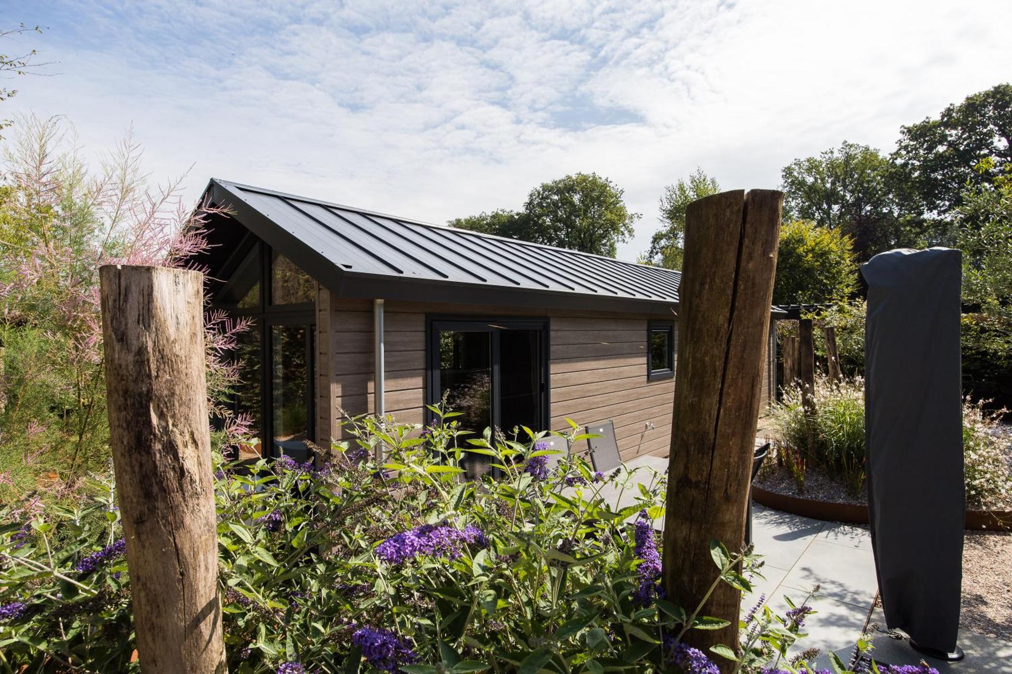 Modern Ingericht Chalet Op Groen Park Op De Veluwe Epe Luaran gambar