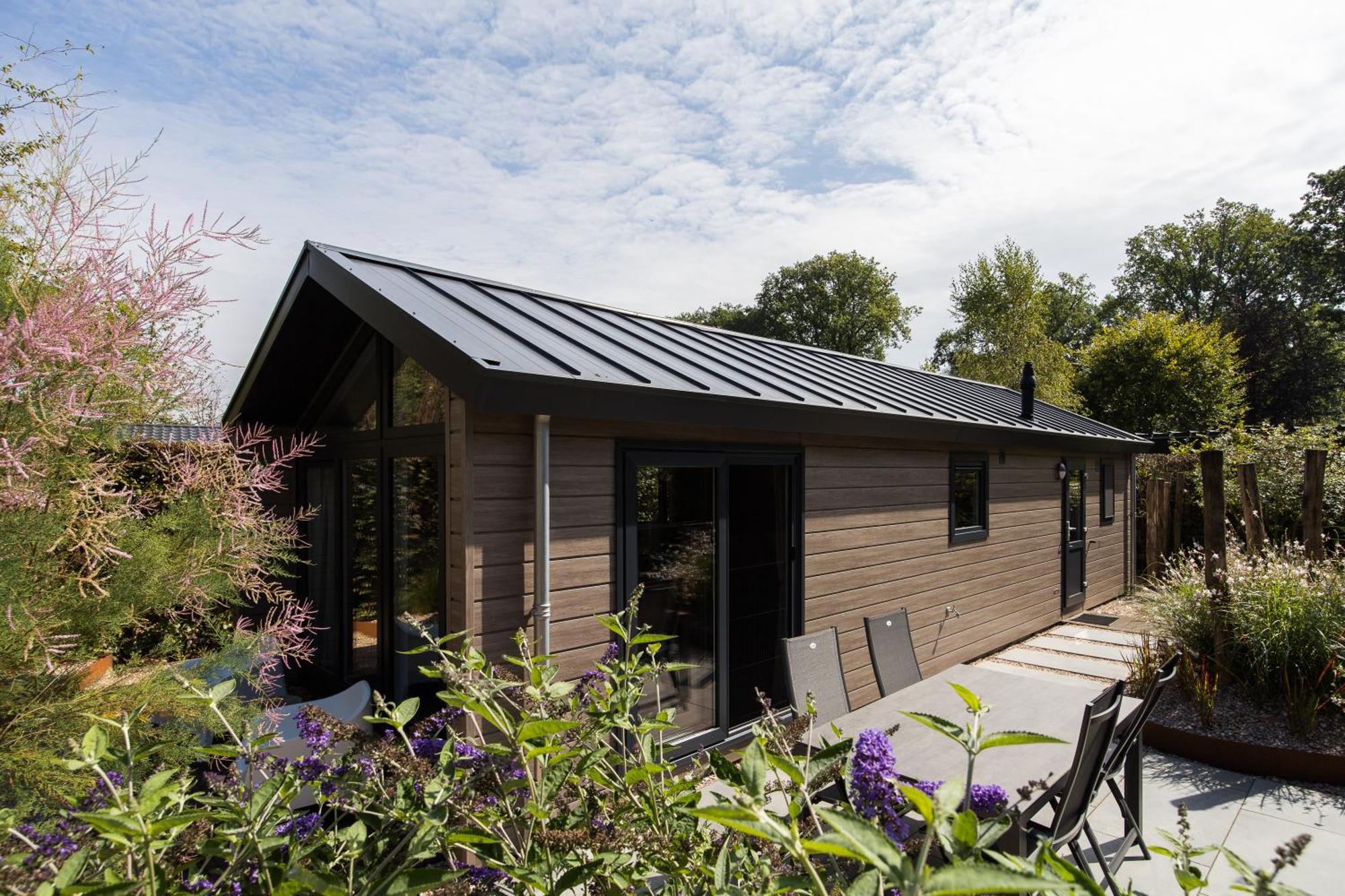 Modern Ingericht Chalet Op Groen Park Op De Veluwe Epe Luaran gambar