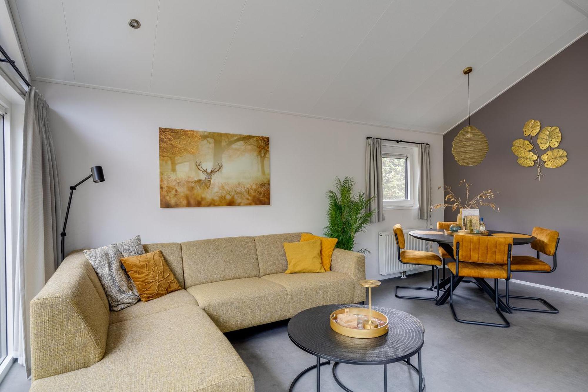 Modern Ingericht Chalet Op Groen Park Op De Veluwe Epe Luaran gambar