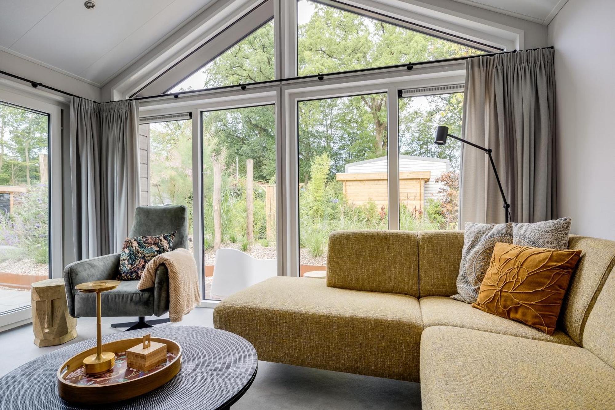 Modern Ingericht Chalet Op Groen Park Op De Veluwe Epe Luaran gambar
