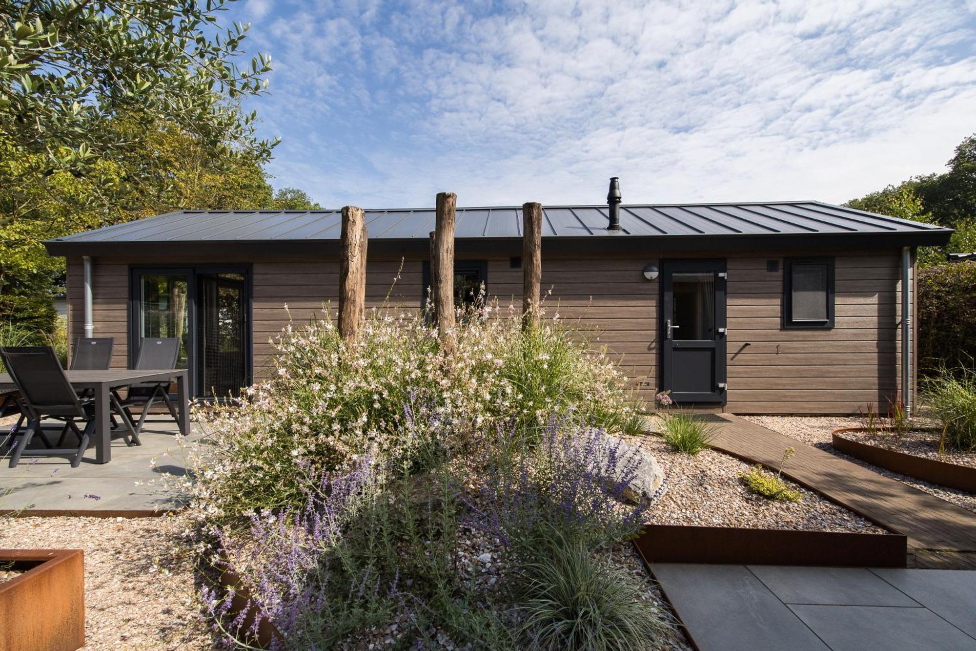 Modern Ingericht Chalet Op Groen Park Op De Veluwe Epe Luaran gambar