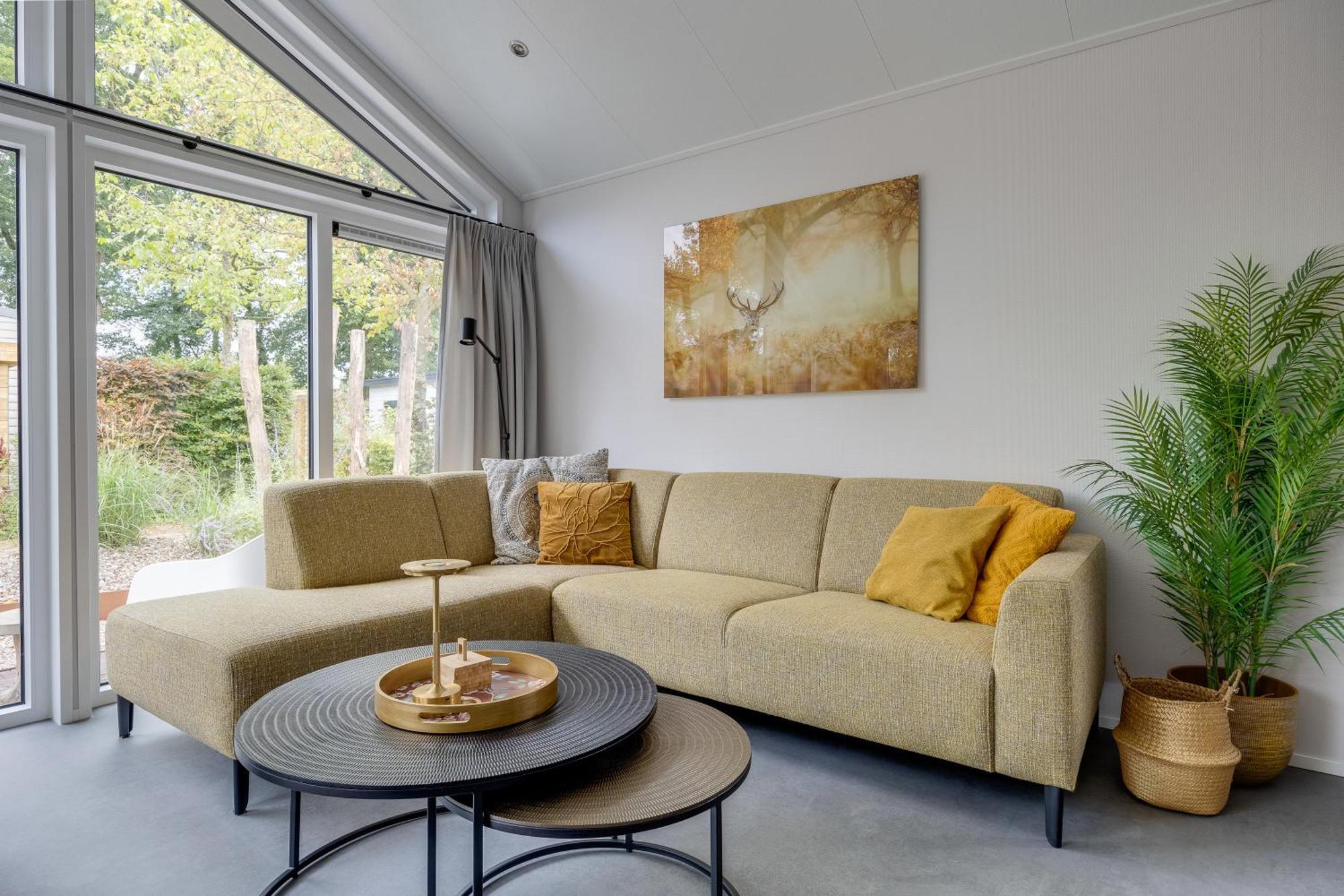 Modern Ingericht Chalet Op Groen Park Op De Veluwe Epe Luaran gambar