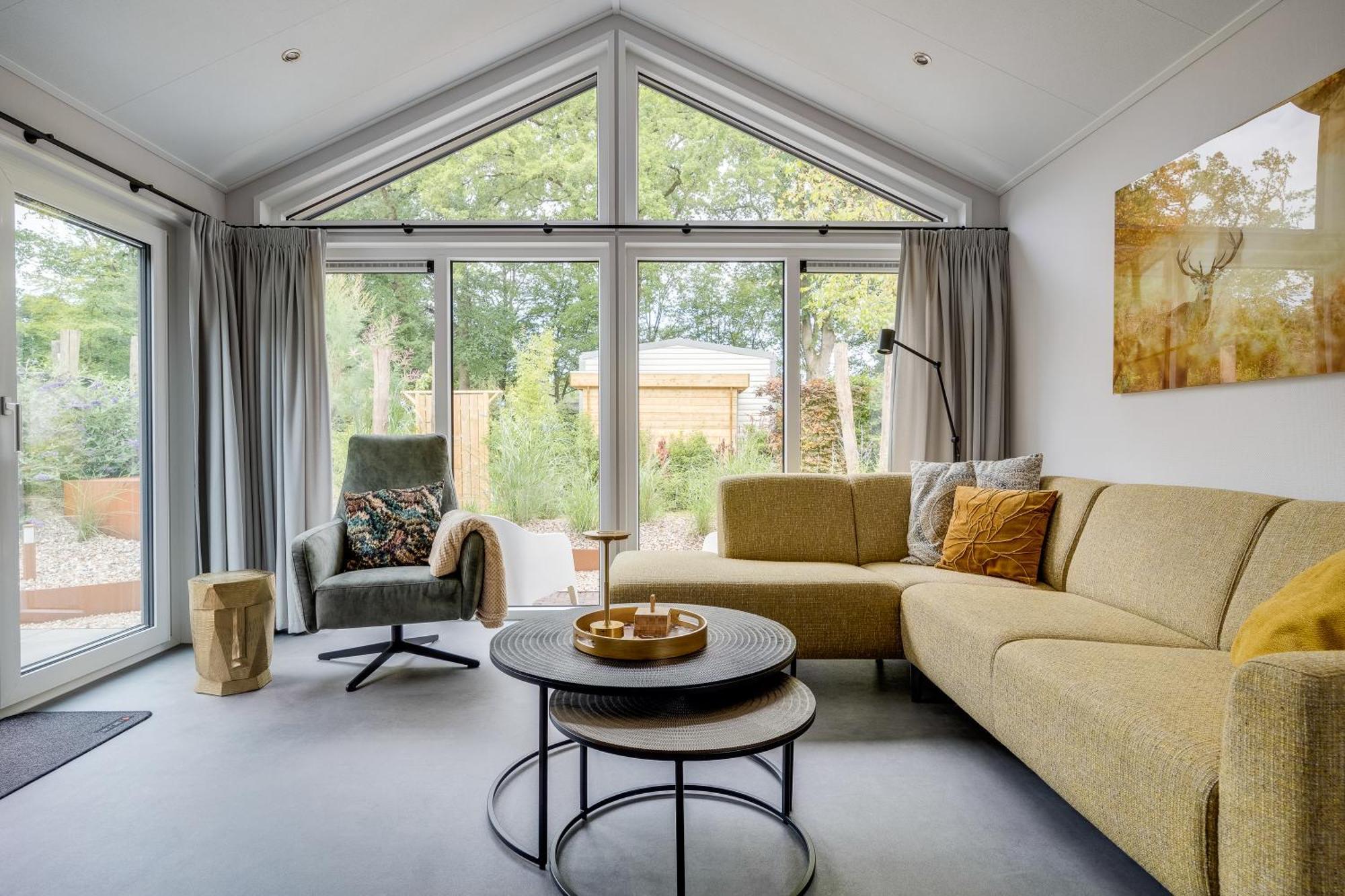 Modern Ingericht Chalet Op Groen Park Op De Veluwe Epe Luaran gambar